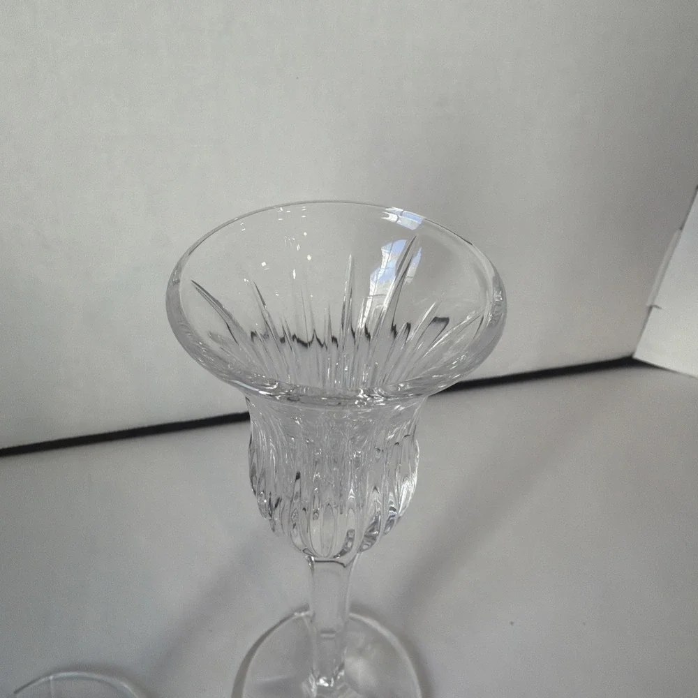 New Pair Mikasa Icicles Crystal Glass Candlesticks Candle Holders 8